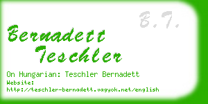 bernadett teschler business card